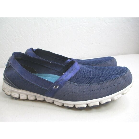 Skechers Memory foam mesh walking shoes blue sz 10 - Picture 1 of 10
